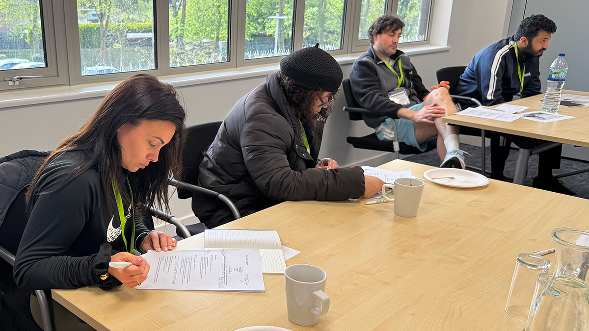 Attendees at the CV writing workshop